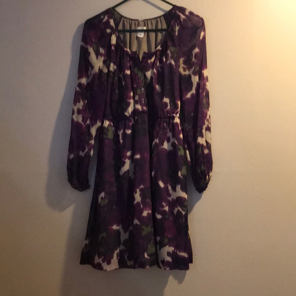 Purple print dress